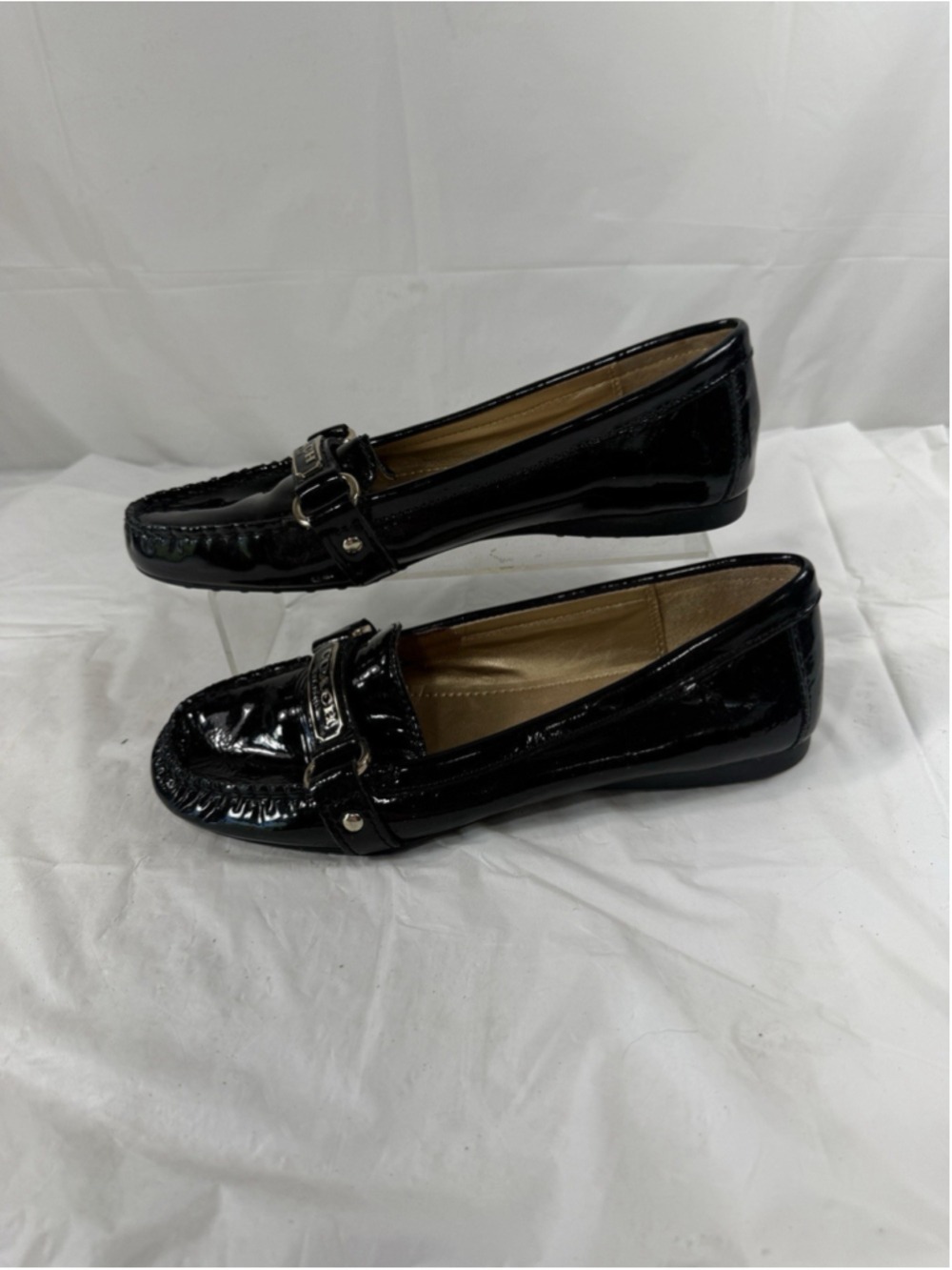 Vintage Coach FAYE 1941 Black patent Loafers size 7 B - Picture 6 of 14
